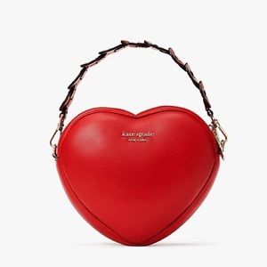 Kate Spade Heart Crossbody Handle Bag Red Leather NWT Heartbreaker 3d